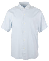 Tommy Bahama Men's Catalina Stretch Twill Short Sleeve Shirt Beach Hut Blue Small